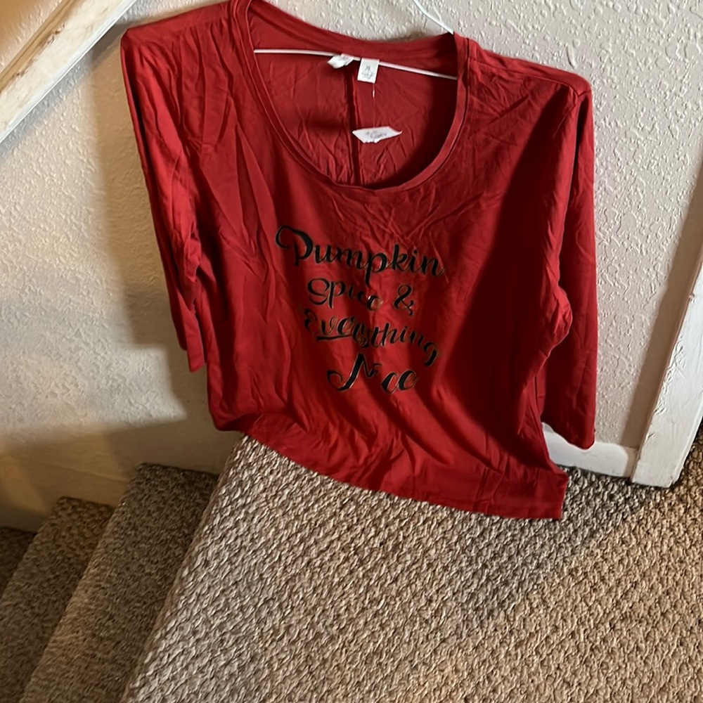 Pumpkin spice and everything nice top rust colored extra large